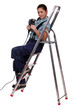 Handywoman, studio shot