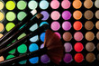 Makeup set. Professional multicolor eyeshadow palette