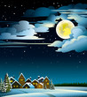 Moon and houses winter