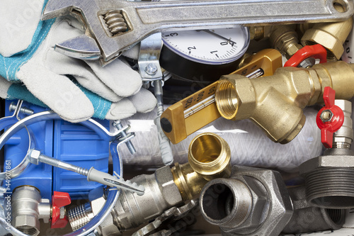 Photo: Various plumbing and heating system accessories and parts Various plumbing and heating system accessories and parts