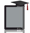 Graduation Hat and Tablet Isolated