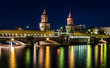 Oberbaumbrücke Berlin bei Nacht