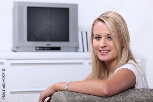 Photo: Teenager on the sofa Teenager on the sofa
