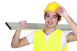 Artisan dressed in yellow