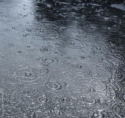 Photo: rain on a street rain on a street