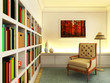 Modern library room | vintage look touches