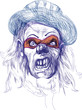 scary mask (drawing)
