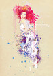 woman in summer dress (drawing)