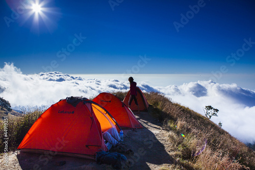 Photo: Camping above the cloud Camping above the cloud