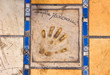 Print of a palm of a hand of the actor, Cannes