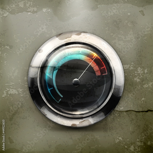 Vector: Speedometer, old-style Speedometer, old-style