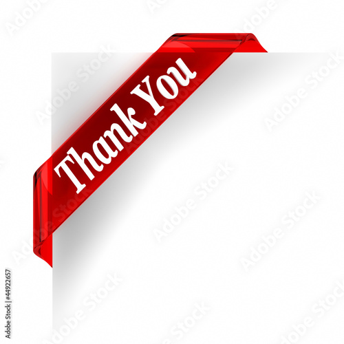 Illustration: Thank You Red Banner Thank You Red Banner