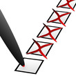 Checkliste ankreuzen