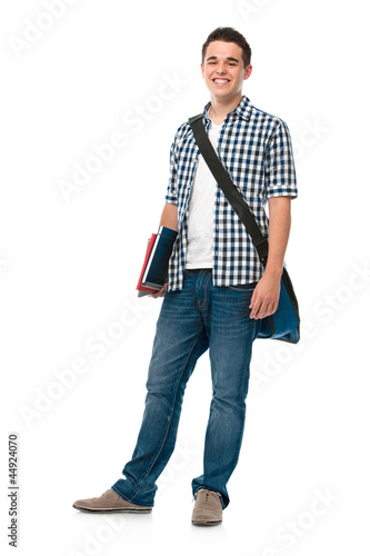 Photo: Jugendlicher mit Schultasche Jugendlicher mit Schultasche