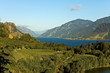 View over Columbia River,  Columbia River Gorge, Oregon.