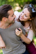 Man carrying his girlfriend