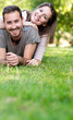 Playful couple smiling