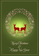 Merry Christmas Kranz Hintergrund grün