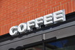 Coffee store signage in Calgary, Alberta Canada
