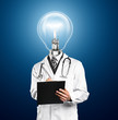 Lamp Head Doctor Man With Stethoscope