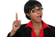 businesswoman having a great idea