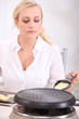 Woman with raclette