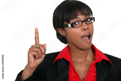 Photo: businesswoman having a great idea businesswoman having a great idea