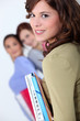 Portrait of a young woman at university