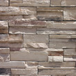 Stacked stone wall