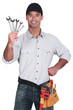 Mechanic with spanners