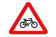 Bike danger, roadsign