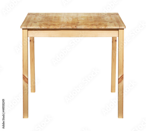 Photo: wooden table isolated wooden table isolated