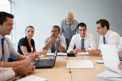 Photo: business team on a professional training business team on a professional training