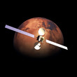 Artificial Probe orbiting above Red Planet Mars