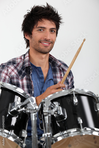 Photo: young playing drums young playing drums