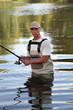 Man fishing in the river