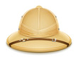 pith helmet hat for safari vector illustration isolated