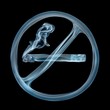 Illustration: No smoking sign created from smoke No smoking sign created from smoke