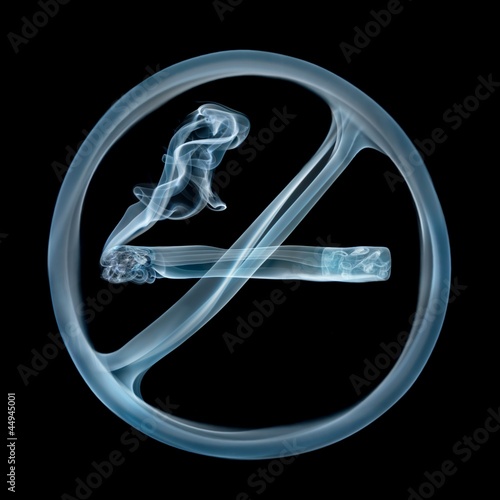 Illustration: No smoking sign created from smoke No smoking sign created from smoke