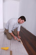 handyman setting finish flooring