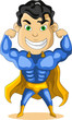 strong blue super hero