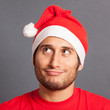 Young Man with Santa Hat