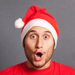 Young Man with Santa Hat