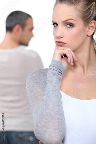 Photo: Blond woman grimacing Blond woman grimacing