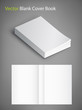 Blank book cover vector illustration. Template for your design.