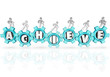 Achieve People Team Marching Accomplishing Mission Goal