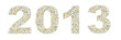 Year 2013 from dollar stack