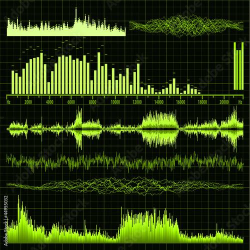 Vector: Sound waves set. Music background. EPS 8 Sound waves set. Music background. EPS 8