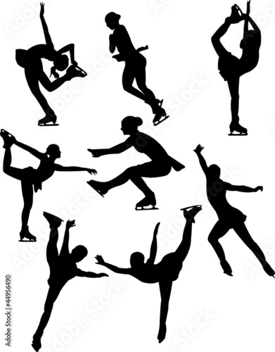 Vector: Collection skating silhouette - vector Collection skating silhouette - vector