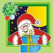 Santa Claus and gift